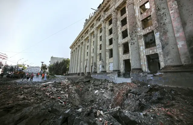 Последствия обстрела Харькова в воскресенье