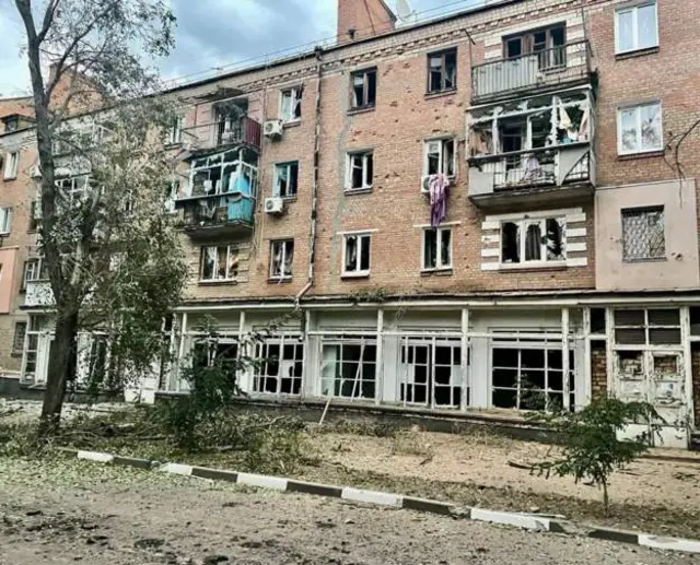 Последствия обстрела Никополя