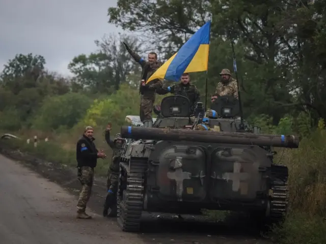 Украинские военные под Изюмом, 14 сентября
