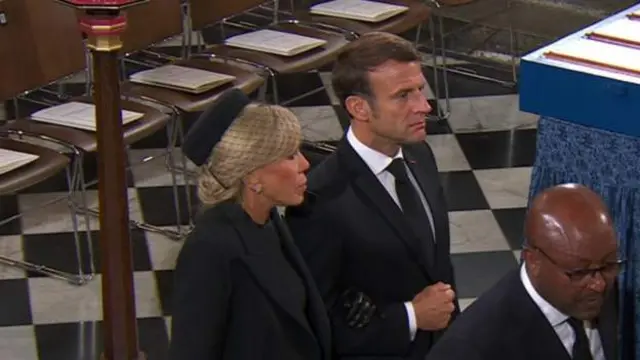 French President Emmanuel Macron and im wife.