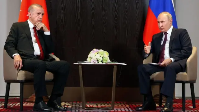 Recep Tayyip Erdogan iyo Vladimir Putin oo dhawaan ku kulmay magaalada Samarkand ee dalka Uzbekistan