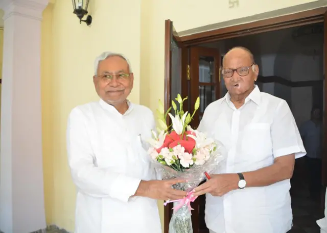 శరద్ పవార్‌తో నితీశ్ కుమార్