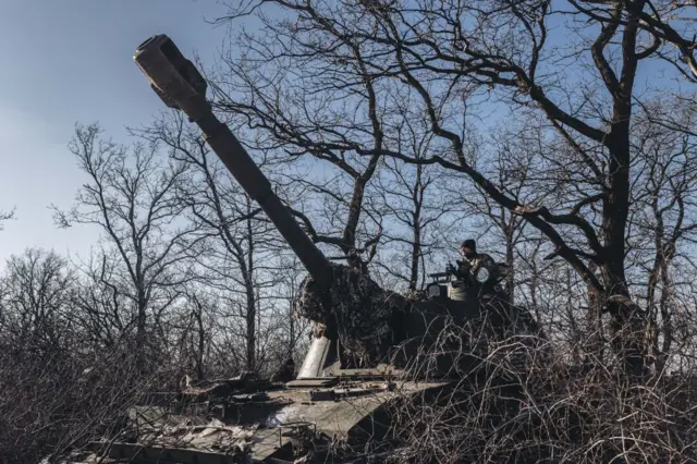 Украинские военные под Бахмутом