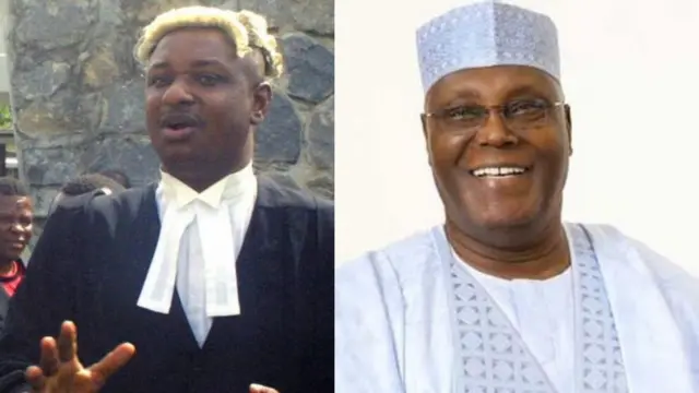 Festus Keyamo n'onwe ya bụ ọkaikpe. Atiku Abubakar na-azọ ọkwa onyeisiala Naịjirịa na 2023.