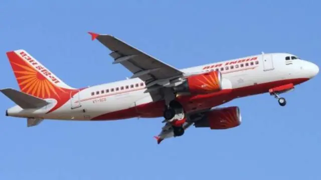 विमान में महिला