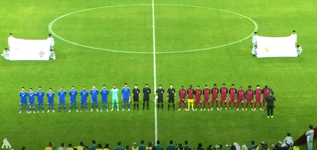 فريق الكويت مع منتخب قطر