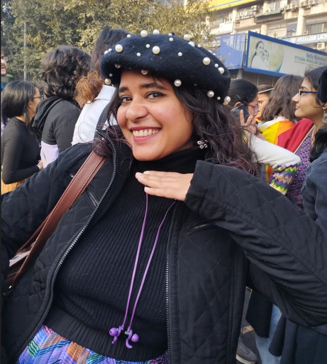 परेड में शामिल हरमन ने बताया कि वह LGBTQ+ कम्युनिटी को सपोर्ट करने के लिए आई है.