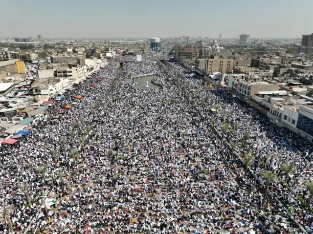 تظاهرات في العراق دعما لغزة