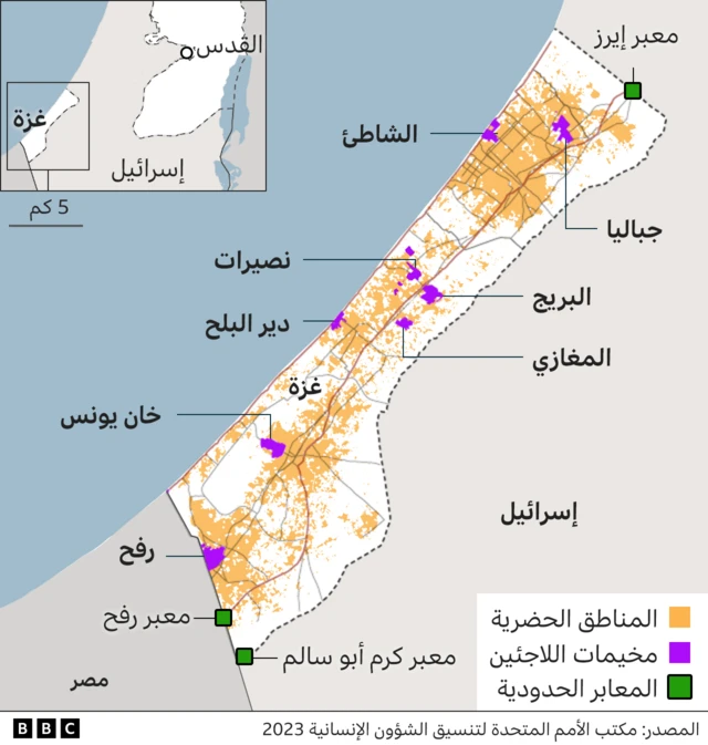 خريطة غزة
