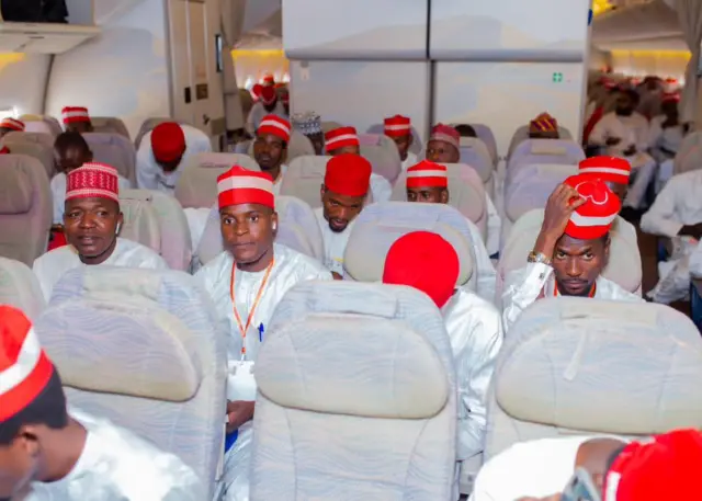 Kano post-graduate students on their way to India