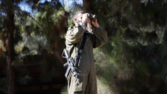 Израильские военные на границе с Ливаном
