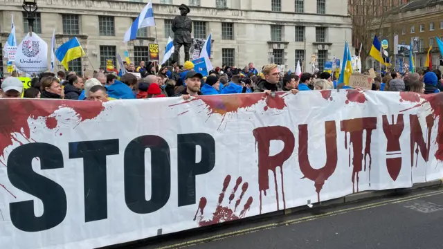 Демонстрация против войны в Украине