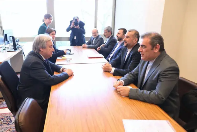 وزير الخارجية الإيراني والأمين العام للأمم المتحدة