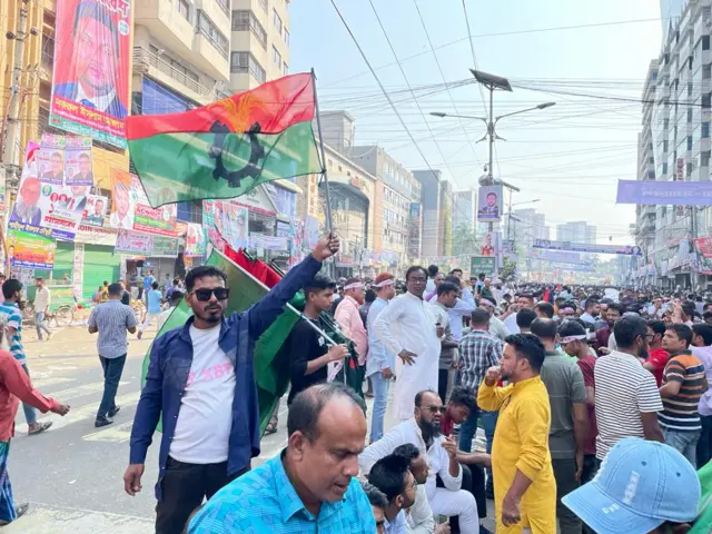 নয়াপল্টনে বিএনপির দলীয় কার্যালয়ের সামনের চিত্র