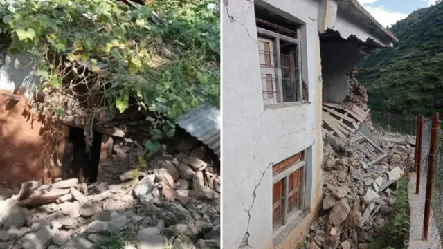 भूकंप से कई इमारतें ढहीं