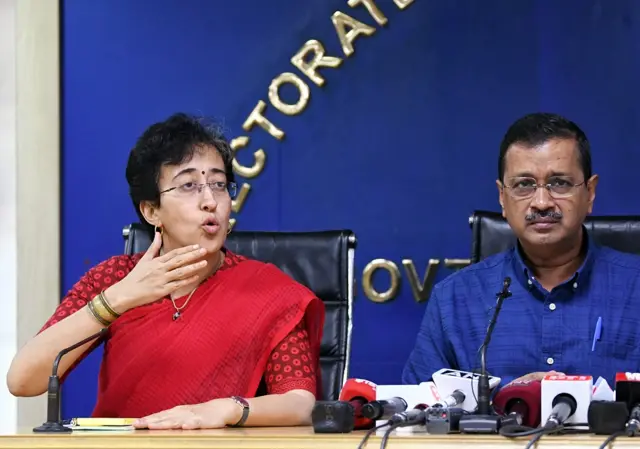 आतिशी और अरविंद केजरीवाल की फाइल फोटो