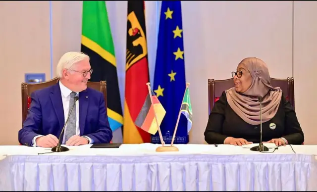 Rais Samia na Rais wa Ujerumani Frank Walter Stainmeier