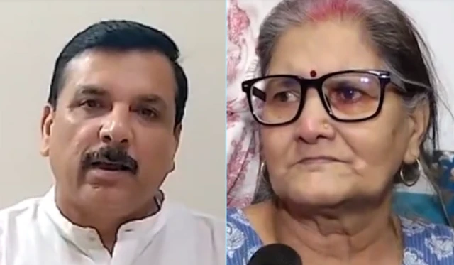 संजय सिंह और उनकी मां