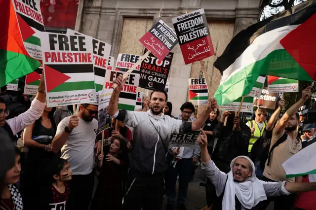 مظاهرة لـ"حملة التضامن مع فلسطين" في العاصمة البريطانية لندن