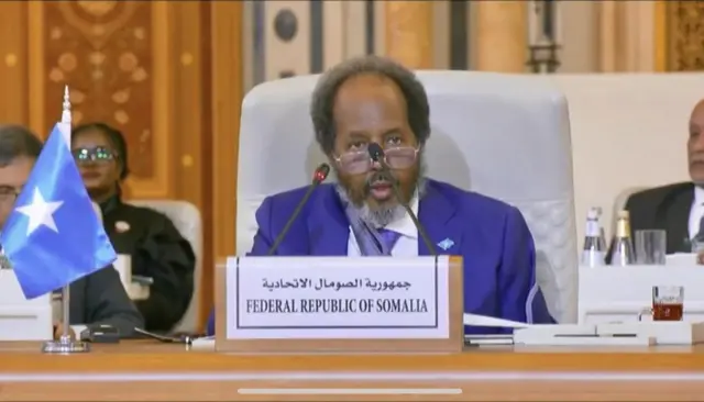 Madaxweyne Xasan Sheekh oo ka hadlaya shirka wadamada islaamka