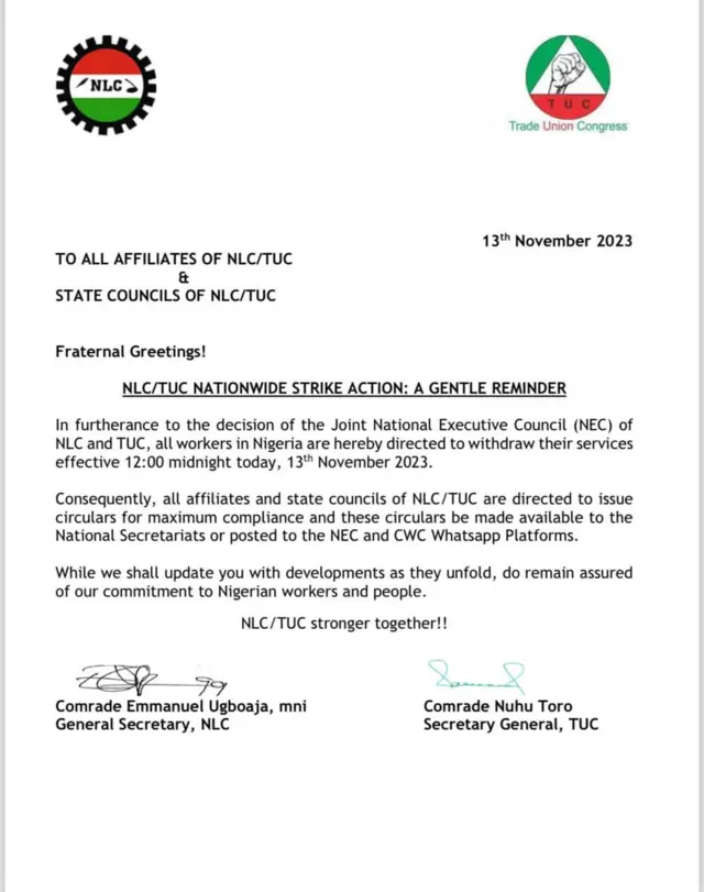 Akwụkwọ ndị NLC