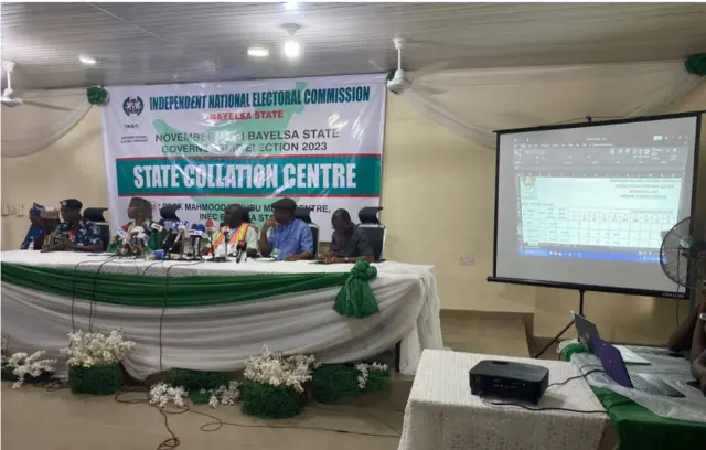 Inec Collation Centre na Yenegoa, Bayelsa steeti
