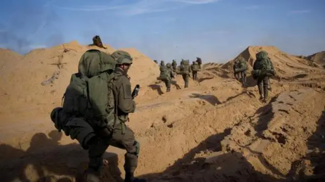 የእስራኤል ሠራዊት አባላት በሰሜናዊ ጋዛ