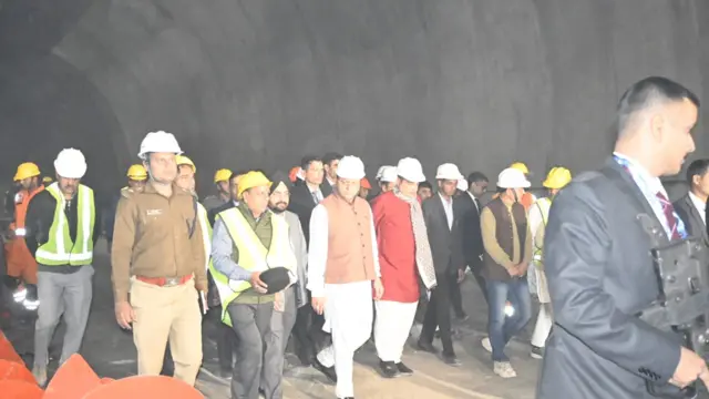उत्तरकाशी टनल की समीक्षा करने पहुंचे नितिन गडकरी