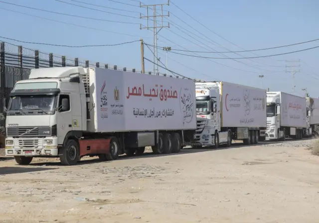 دخلت الشاحنات من معبر رفح