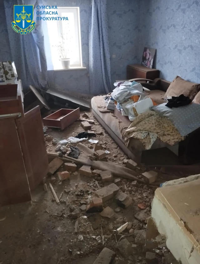 Разрушения в результате обстрела