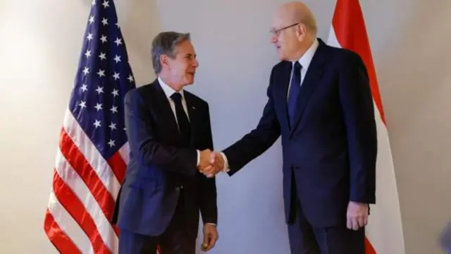 ብሊንከን ከሌባኖሱ ግዚያዊ ጠቅላይ ሚንስትር ጋር