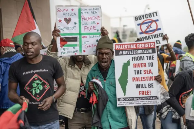 Güney Afrika'da Filistin yanlısı protesto
