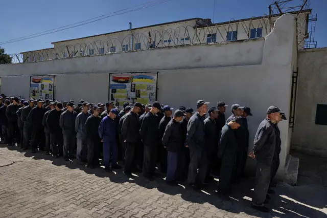 Лагерь для российских военнопленных в Украине
