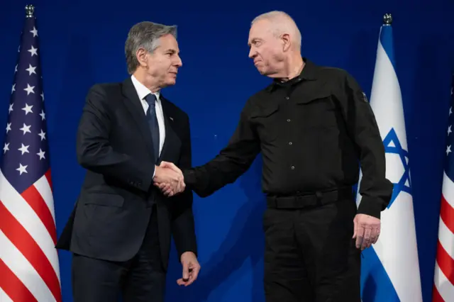 ABD Dışişleri Bakanı Antony Blinken ve İsrail Savunma Bakanı Yoav Gallant