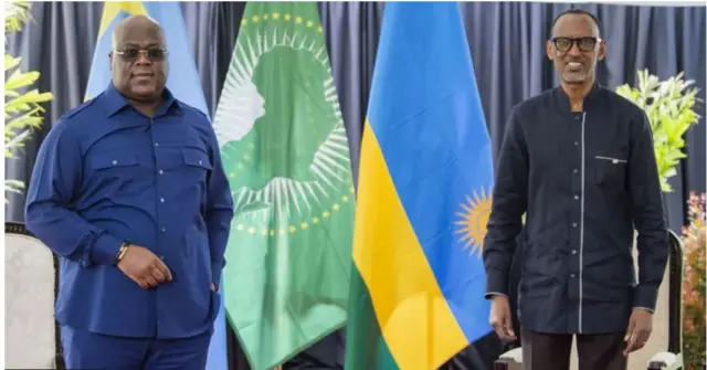 Felix Tshisekedi na Paul Kagame