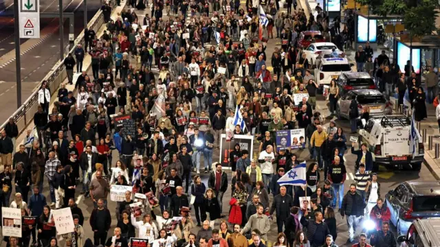 تل أبيب - مظاهرة عائلات الرهائن