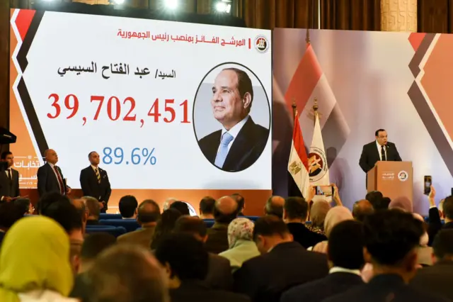 پیروزی عبدالفتاح السیسی در سومین دور ریاست جمهوری مصر