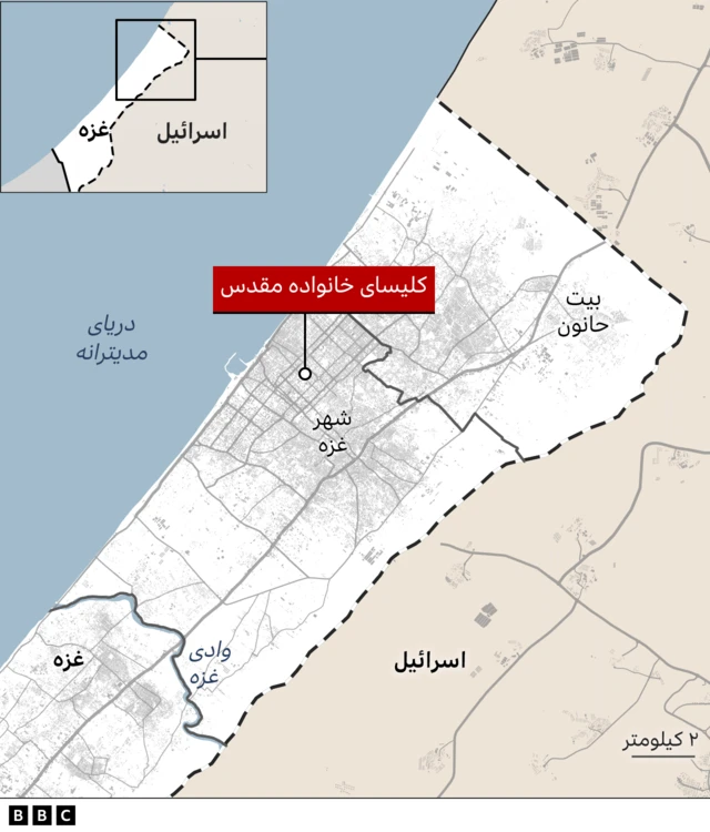 نقشه غزه