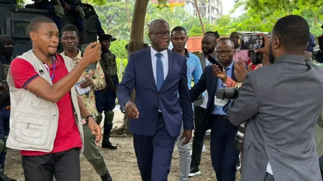 Denis Mukwege se rendant aux urnes ce 20 décembre