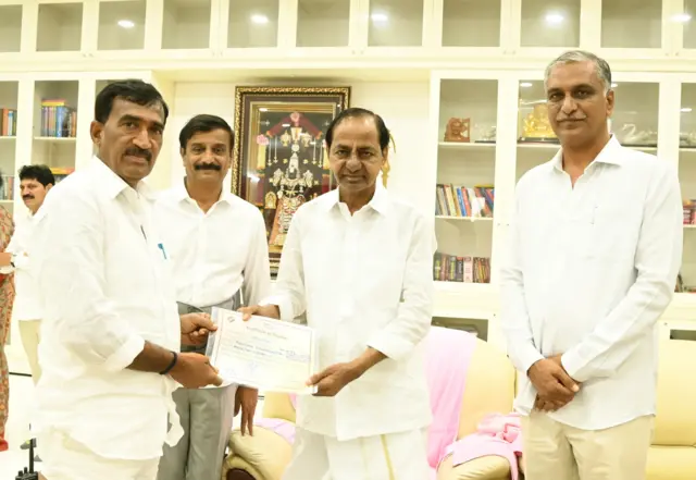 కేసీఆర్, ప్రతాప్ రెడ్డి, హరీశ్ రావు