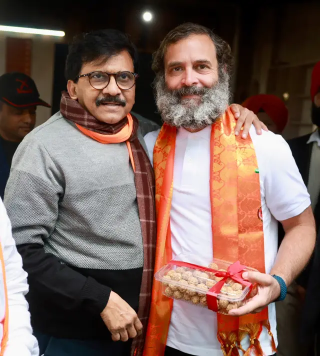 राहुल गांधी और संजय राउत