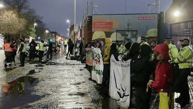 silah şirketleri protesto ingiltere