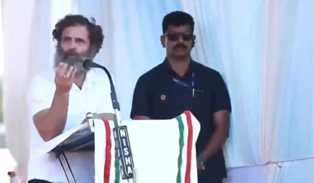 वायनाड में भाषण देते राहुल गांधी