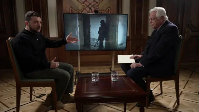 Во время интервью Зеленского Джону Симпсону