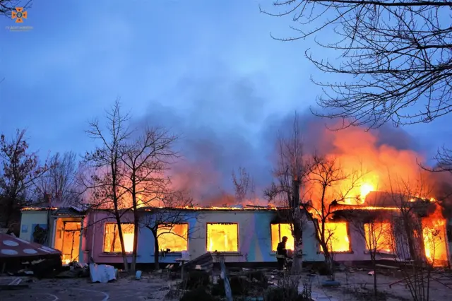 Пожар в Херсоне