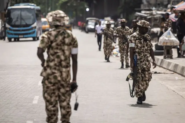 Soldiers for Lagos Street for Post election gbas-gbos