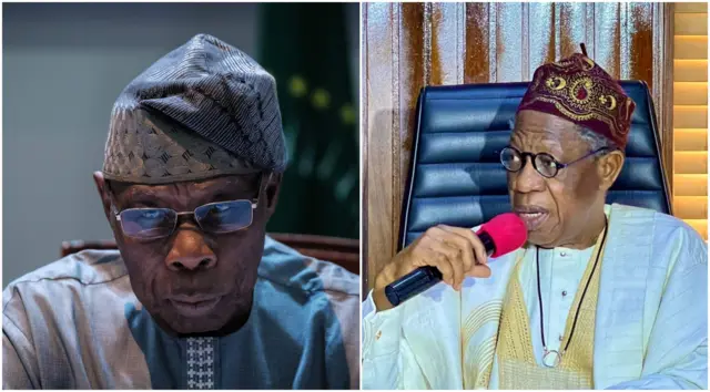 Olusegun Obasanjo na Lai Mohammed