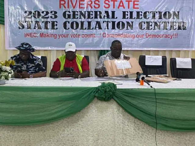State Collation Officer for di presidential Election for Rivers state