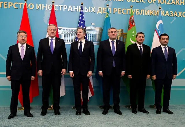Блинкен с министрами иностранных дел пяти центральноазиатских стран