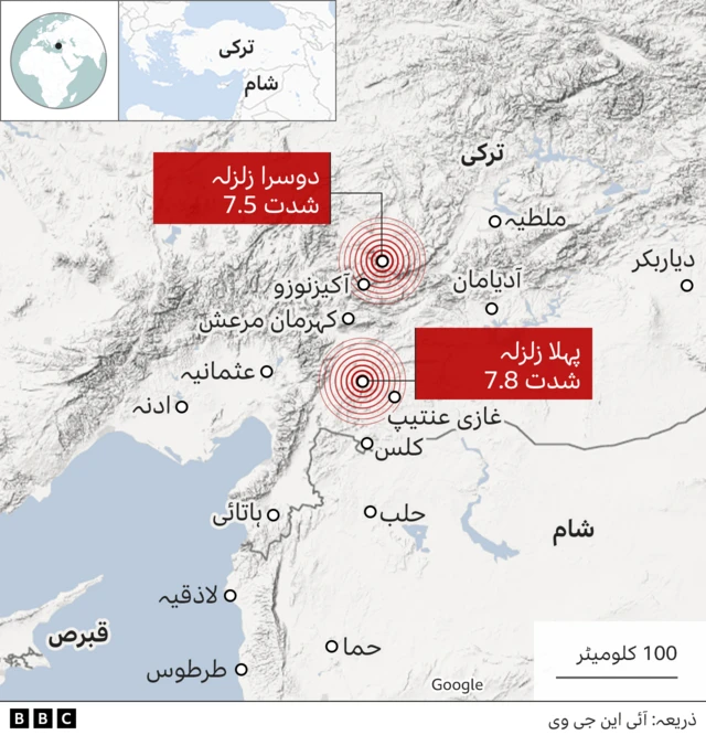 زلزلے کا نقشہ